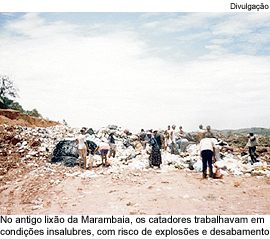 No Antigo lixão de Marambaia, os catadores trabalhavam em condições insalubres, com risco de explosões e desabamento