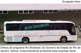 ônibus do programa Rio Biodiesel, do Governo do estado do Rio, utilizou combustível produzido pela Gerar