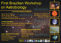Cartaz Workshop Astrobiologia