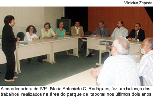 A coordenadora do IVO, Maria Antonieta C. Rodrigues, fez um balanço dos trabalhos realizados na área do parque de Itaboraí nos últimos dois anos