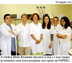 A médica Eliete Bouskela (terceira à esq.) e sua equipe já iniciaram uma nova pesquisa com apoio da FAPERJ
