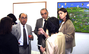 Wanderley de Souza, Pedricto Rocha Filho e sua esposa no vernissage